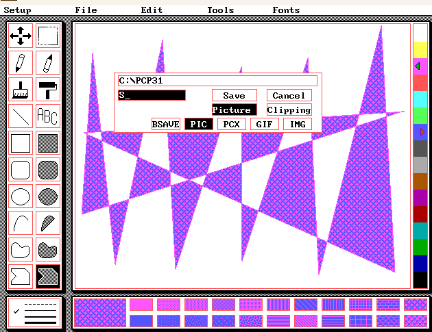 Highly convex and overlapping polygon filled with pattern